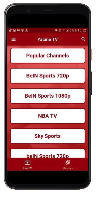Live TV Channels available